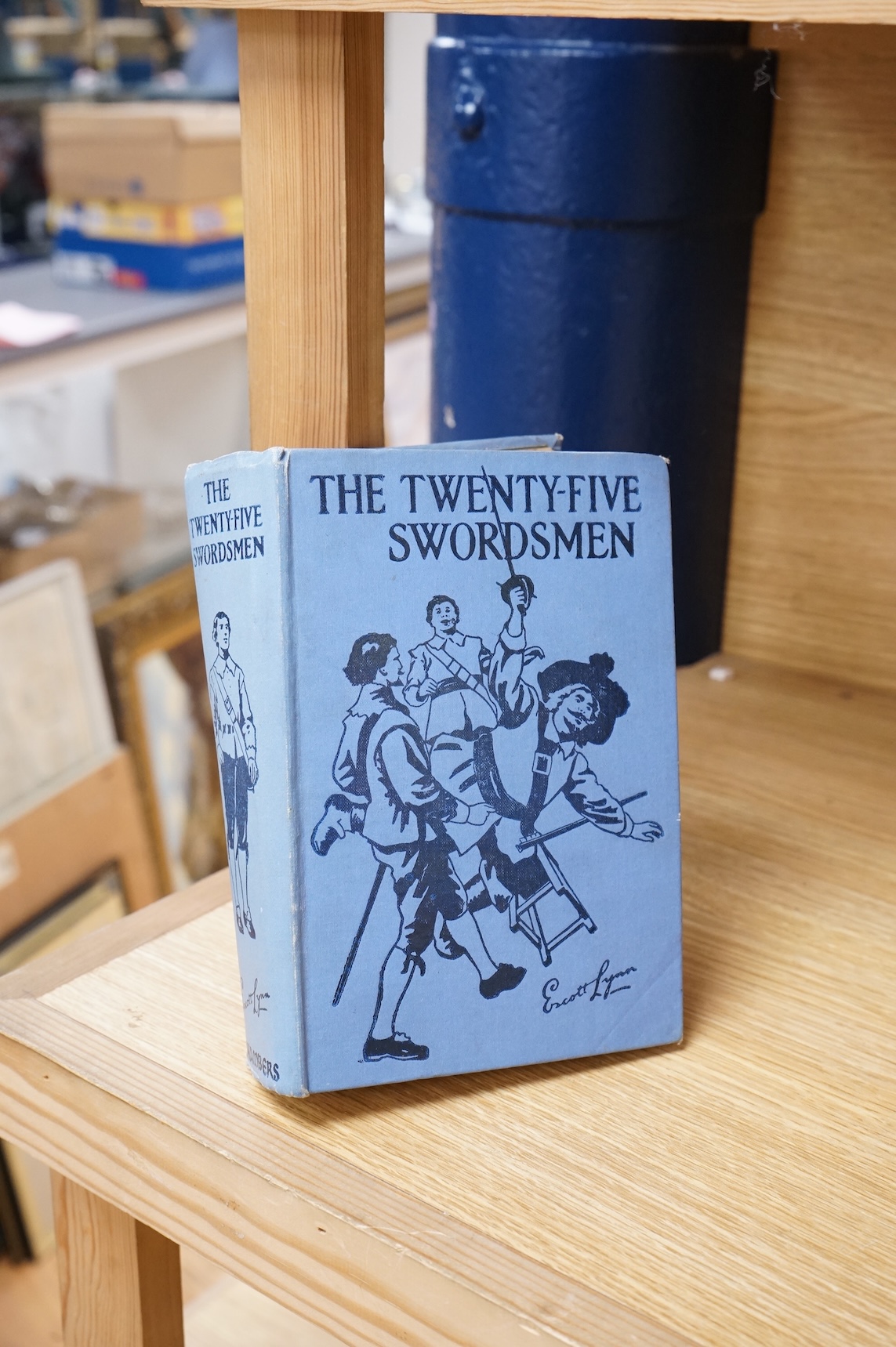 Four original monochrome gouache illustrations from the Twenty-five Swordsmen by Escott Lynn, illustrated by Percy Tarrant, each 19 x 12cm